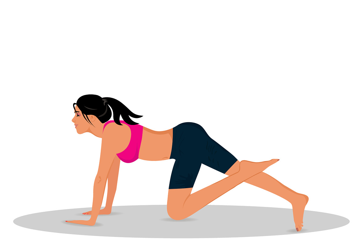 fitness woman doing exercises  in Illustrations - product preview 8