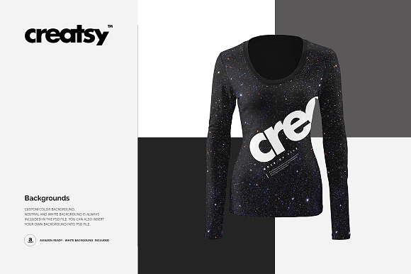 Womens Long Sleeve Mockup Set in Product Mockups - product preview 4