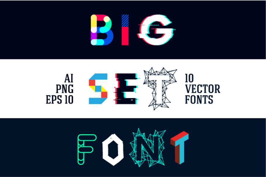 10 vector fonts in Illustrations - product preview 8