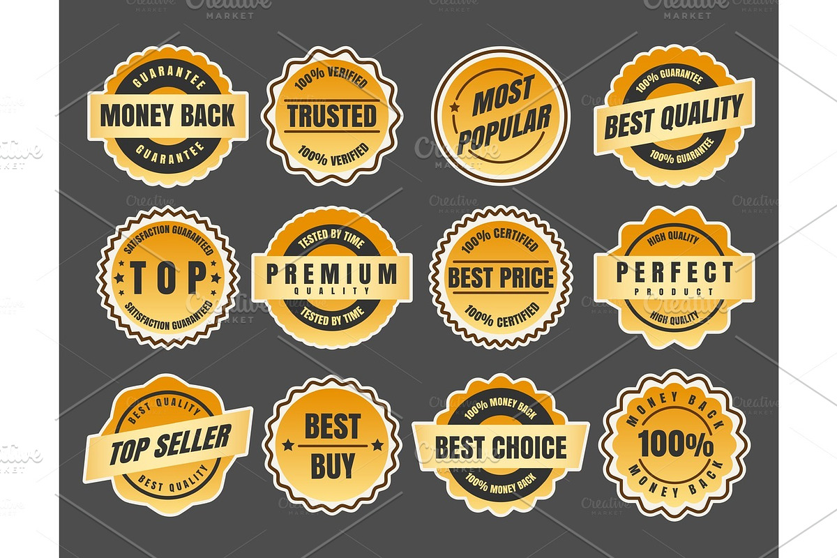 Warranty and guarantee labels in Illustrations - product preview 8