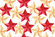 Star medal seamless pattern vector