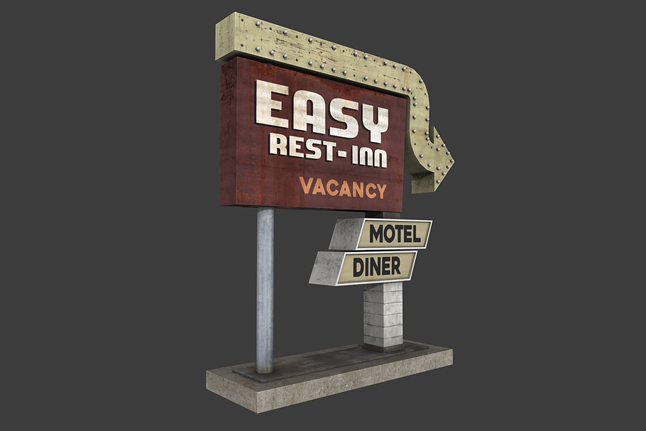 Motel Sign in Architecture - product preview 8