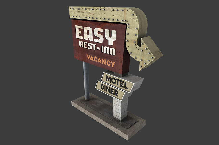 Motel Sign in Architecture - product preview 3