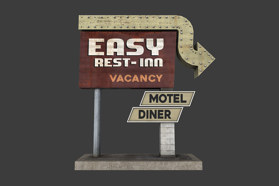 Motel Sign in Architecture - product preview 4