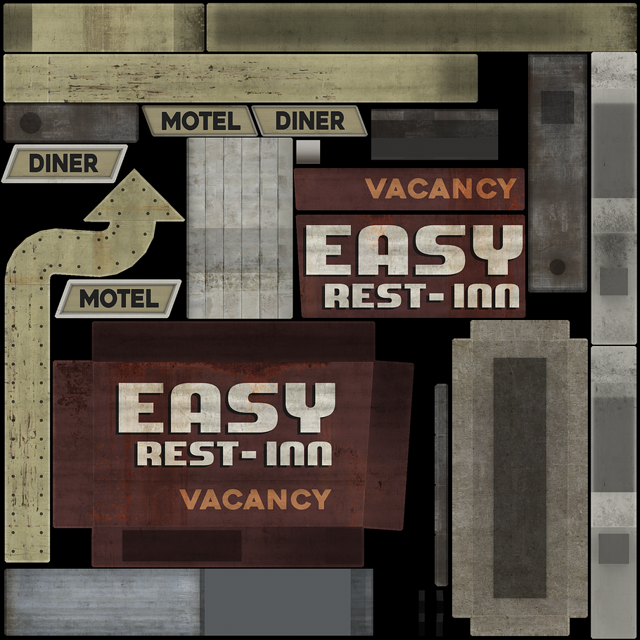 Motel Sign in Architecture - product preview 7