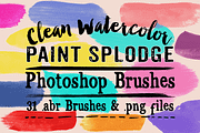 Clean Watercolor Splodges PS Brushes