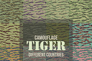 Tiger Camouflage Pattern Set