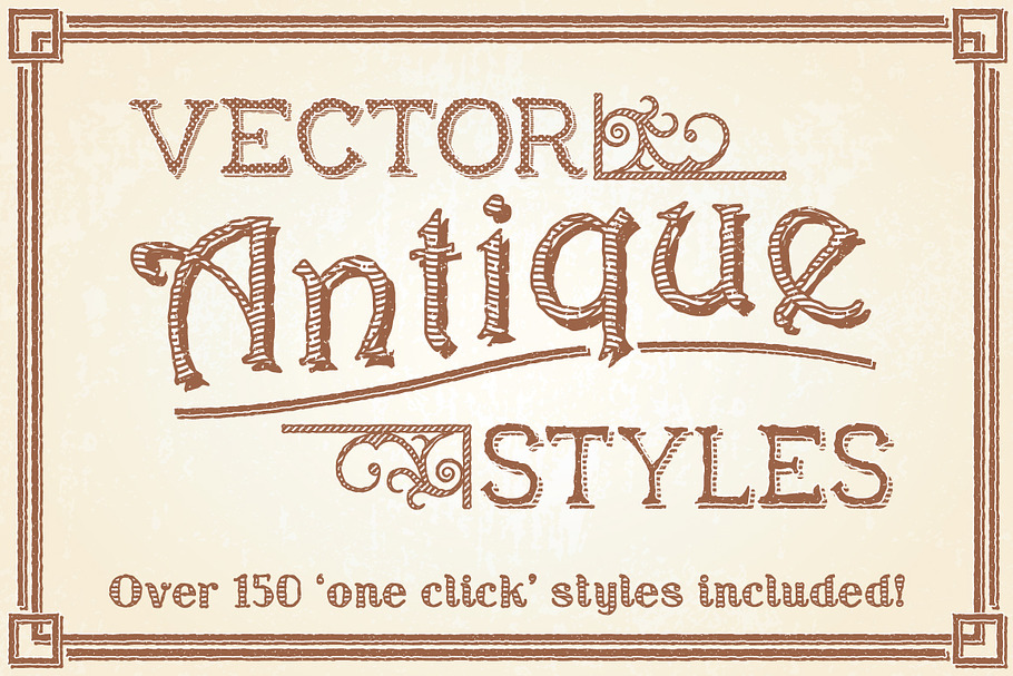 Vintage Vector Text Styles Bundle