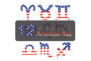 Zodiac Signs in a form of USA flag