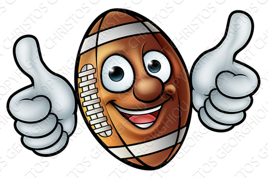 American Football Ball Mascot in Illustrations - product preview 8