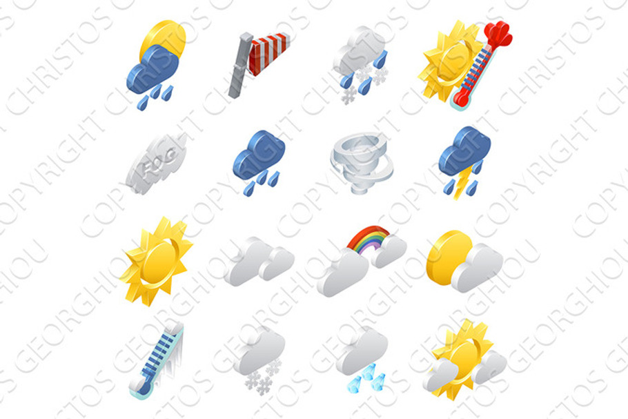 Weather Icons in Illustrations - product preview 8