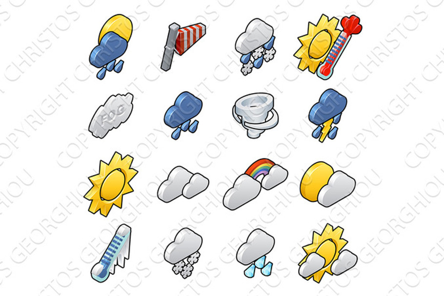 Weather Icon Set in Illustrations - product preview 8