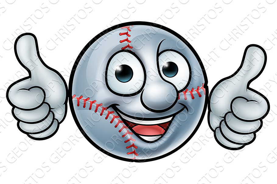 Baseball Ball Mascot in Illustrations - product preview 8