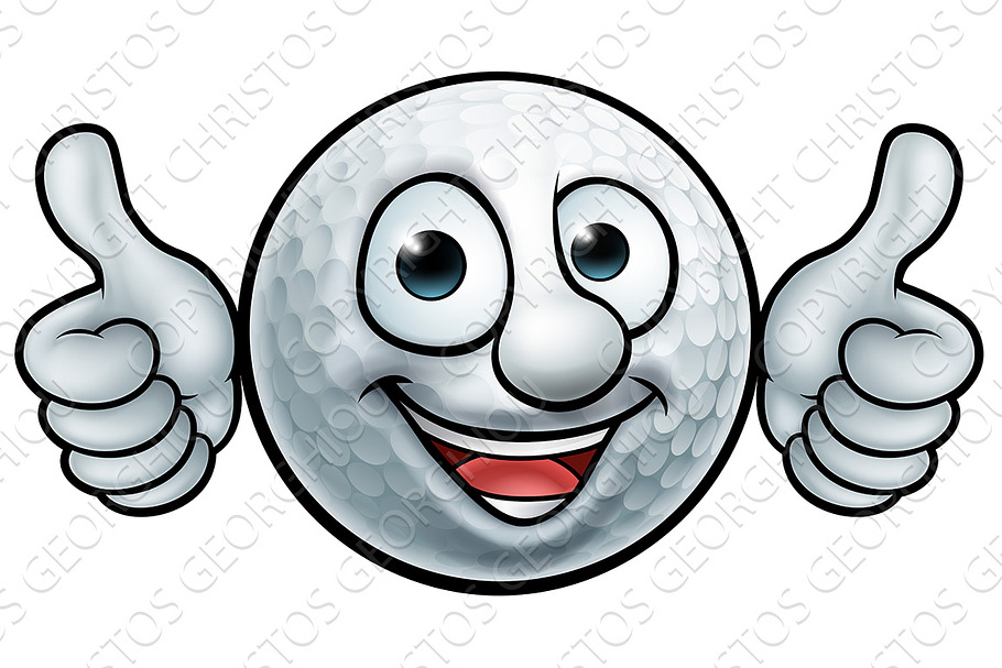 Golf Ball Mascot in Illustrations - product preview 8