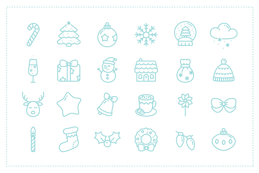 48 Vector Christmas Icon in Graphics - product preview 8