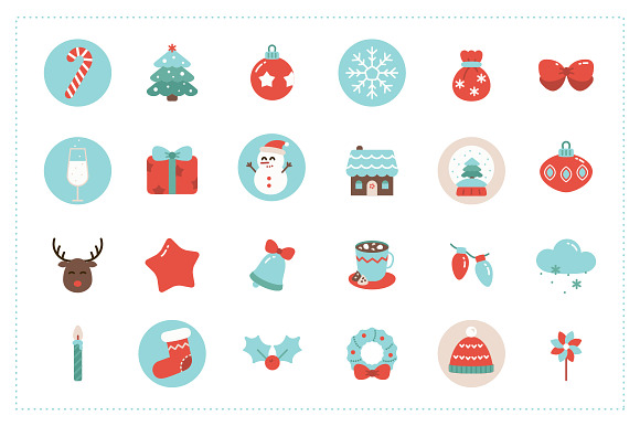 48 Vector Christmas Icon in Graphics - product preview 1