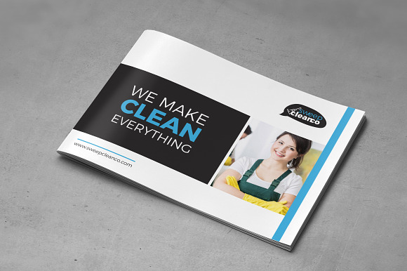 Cleaning Service Company Brochure A5 in Brochure Templates - product preview 1