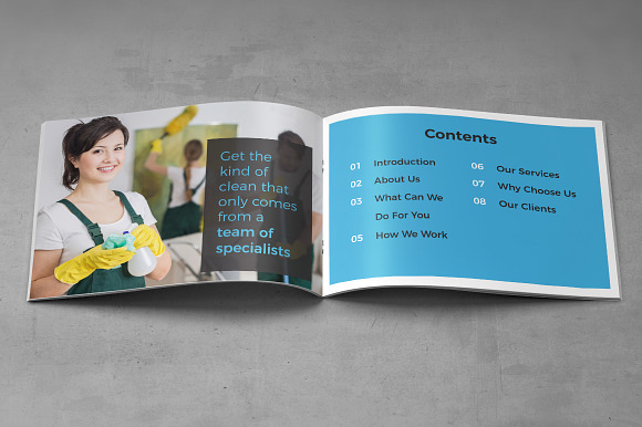 Cleaning Service Company Brochure A5 in Brochure Templates - product preview 2