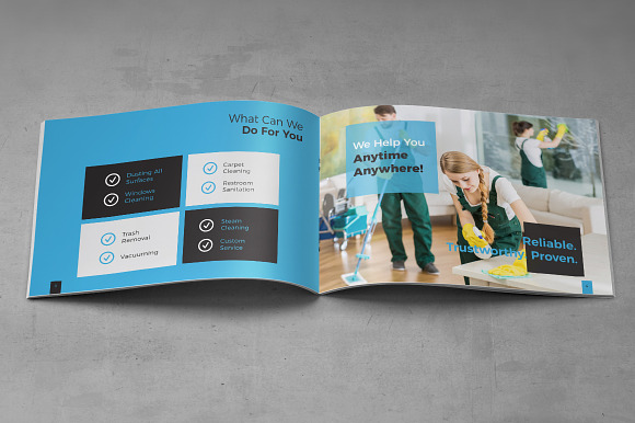 Cleaning Service Company Brochure A5 in Brochure Templates - product preview 4
