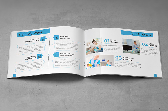 Cleaning Service Company Brochure A5 in Brochure Templates - product preview 5