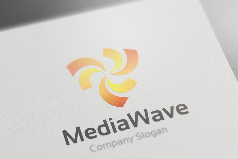 Media Wave in Logo Templates - product preview 8