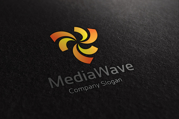 Media Wave in Logo Templates - product preview 1