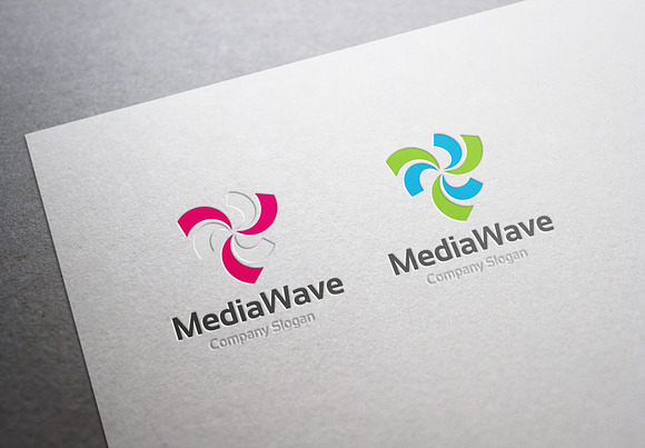 Media Wave in Logo Templates - product preview 2