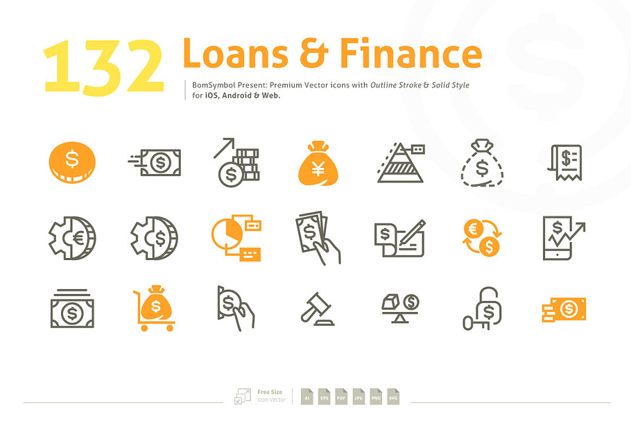 Loans & Finance Premium Vector Icons