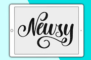 Newsy lettering brush for Procreate