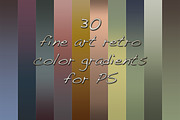 30 fine art retro color PS gradients