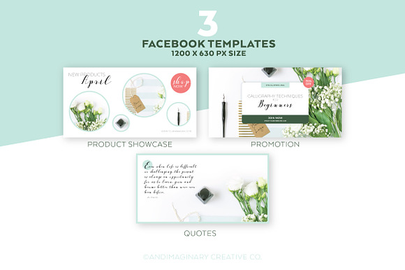 White Blossom Social Template Pack in Social Media Templates - product preview 4