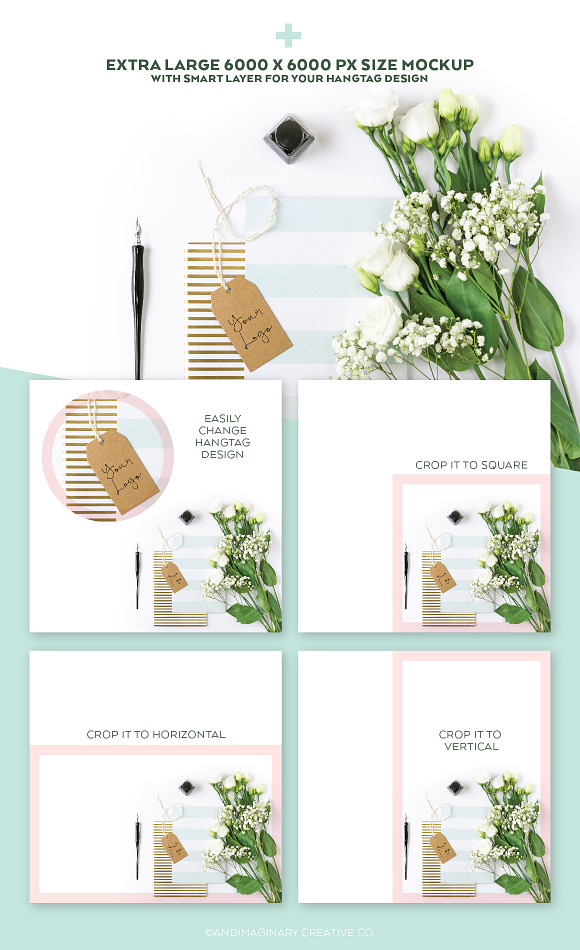White Blossom Social Template Pack in Social Media Templates - product preview 6