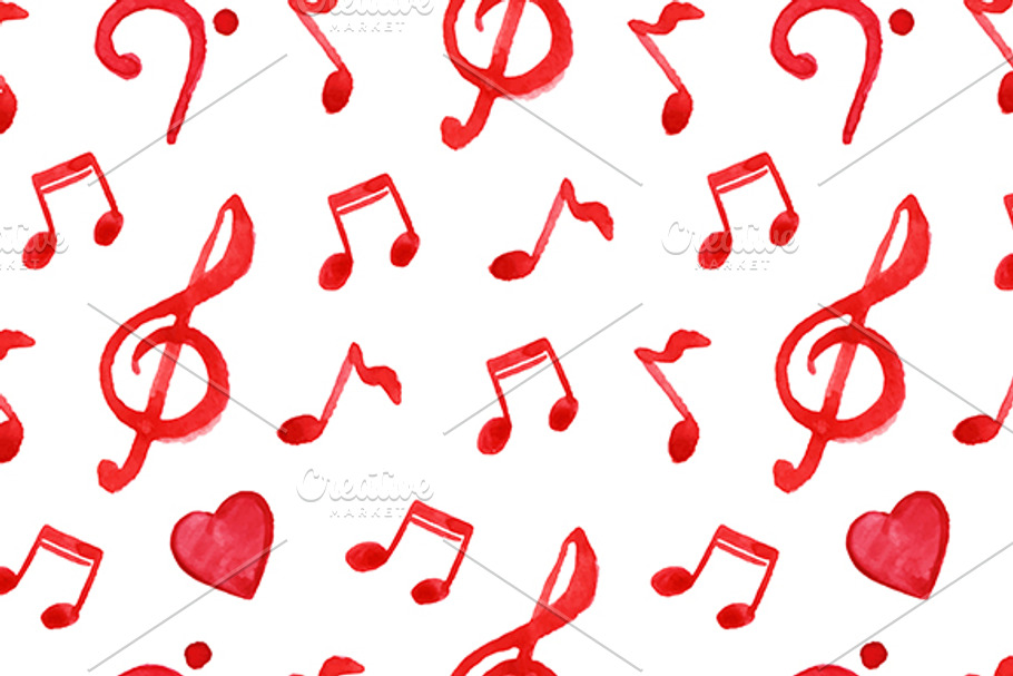 Love music seamless pattern vector in Patterns - product preview 8