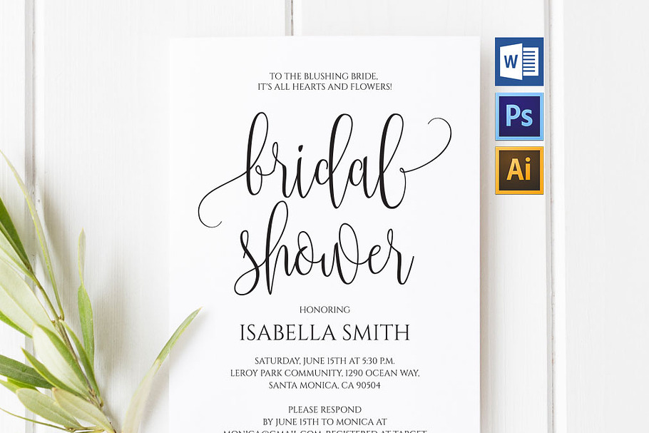 Bridal Shower Invitation SHR41