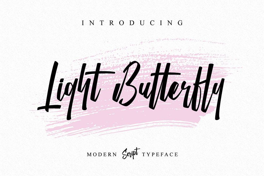 Light Butterfly in Script Fonts - product preview 8