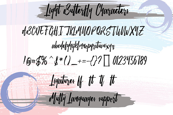 Light Butterfly in Script Fonts - product preview 3