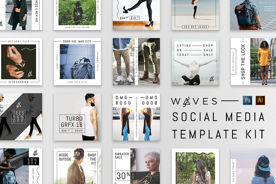 W ∆ V E S-Social Media Pack in Instagram Templates - product preview 8