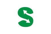 Arrow symbol for letter S