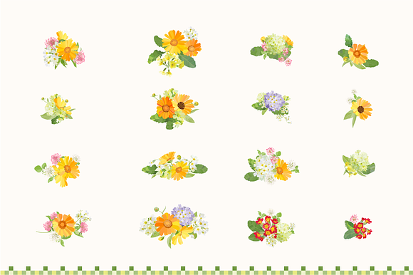 192 Wildflowers clip art. in Objects - product preview 8