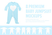 8 Premium Baby Jumpsuit/Onesie Mocks
