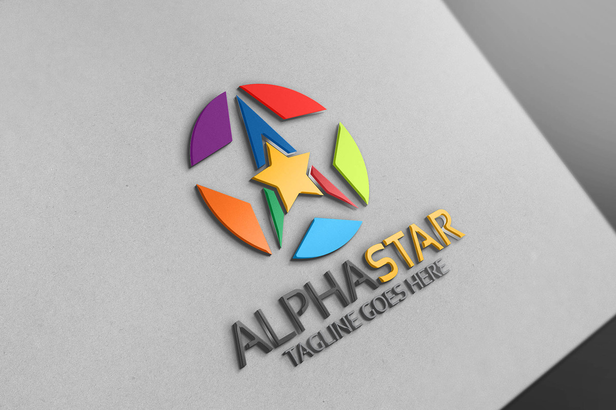 Alpha Star Logo -  A Letter in Logo Templates - product preview 8