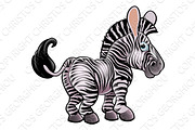 Cartoon zebra