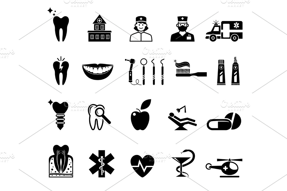 Medical icons on white background. in Illustrations - product preview 8