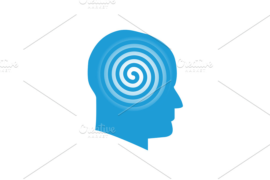 Head with spiral logo symbol in Logo Templates - product preview 8