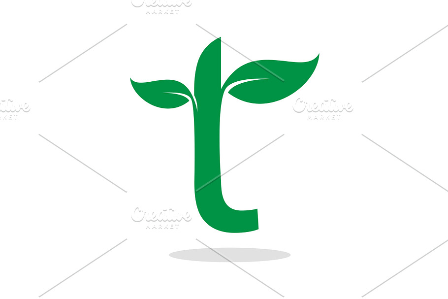 Herbal symbol for letter t in Logo Templates - product preview 8