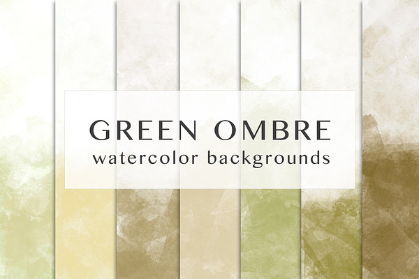 Green ombre watercolor
