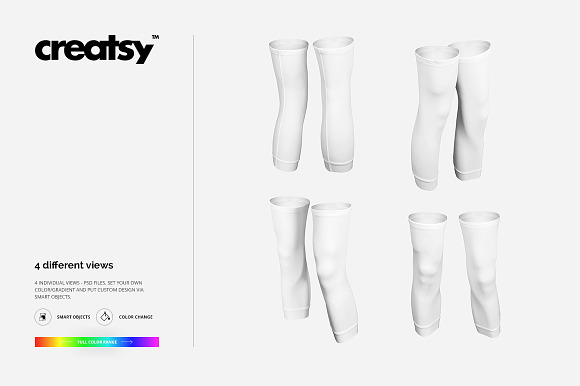 Legs Compression Sleeves Mockup Set in Product Mockups - product preview 5
