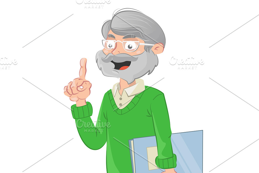 Teacher holding a class catalog in Illustrations - product preview 8