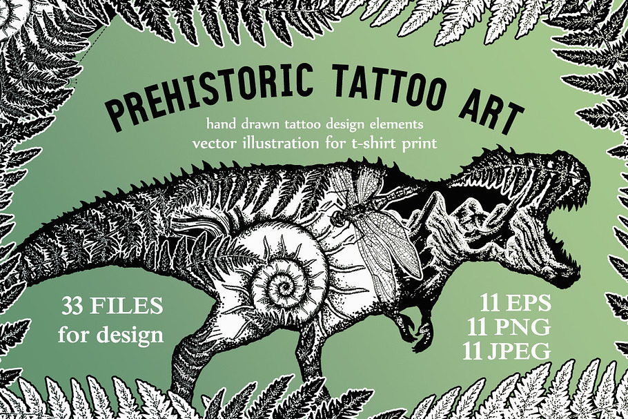 Prehistoric tattoo in Graphics - product preview 8