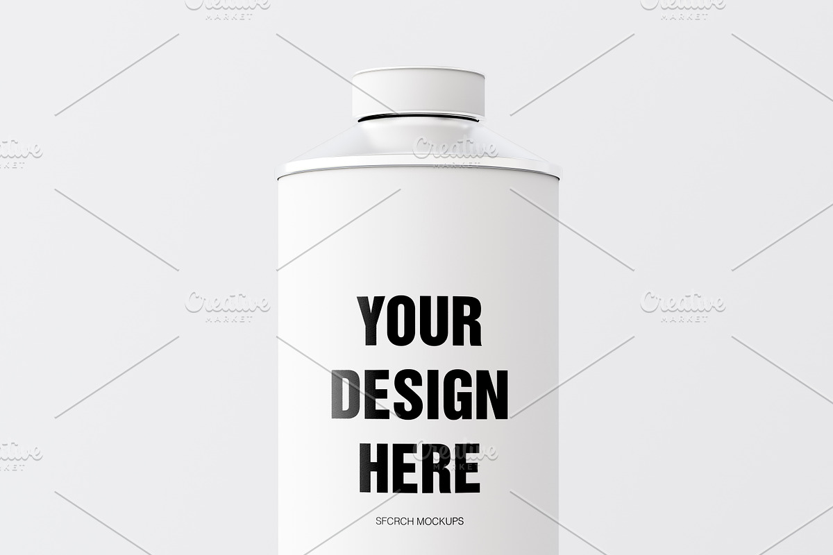 White Matte Color Metal Jar 3in1 in Product Mockups - product preview 8